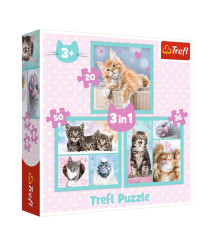 TF Puzzles - 3 in 1 - Sweet animals